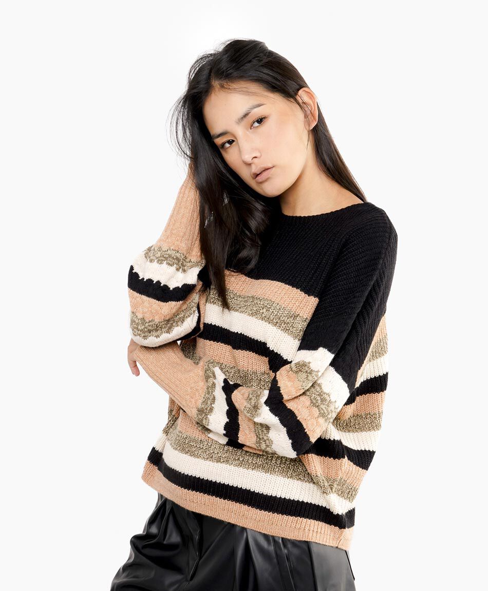 Sweater mujer dise&ntilde;o mil rayas