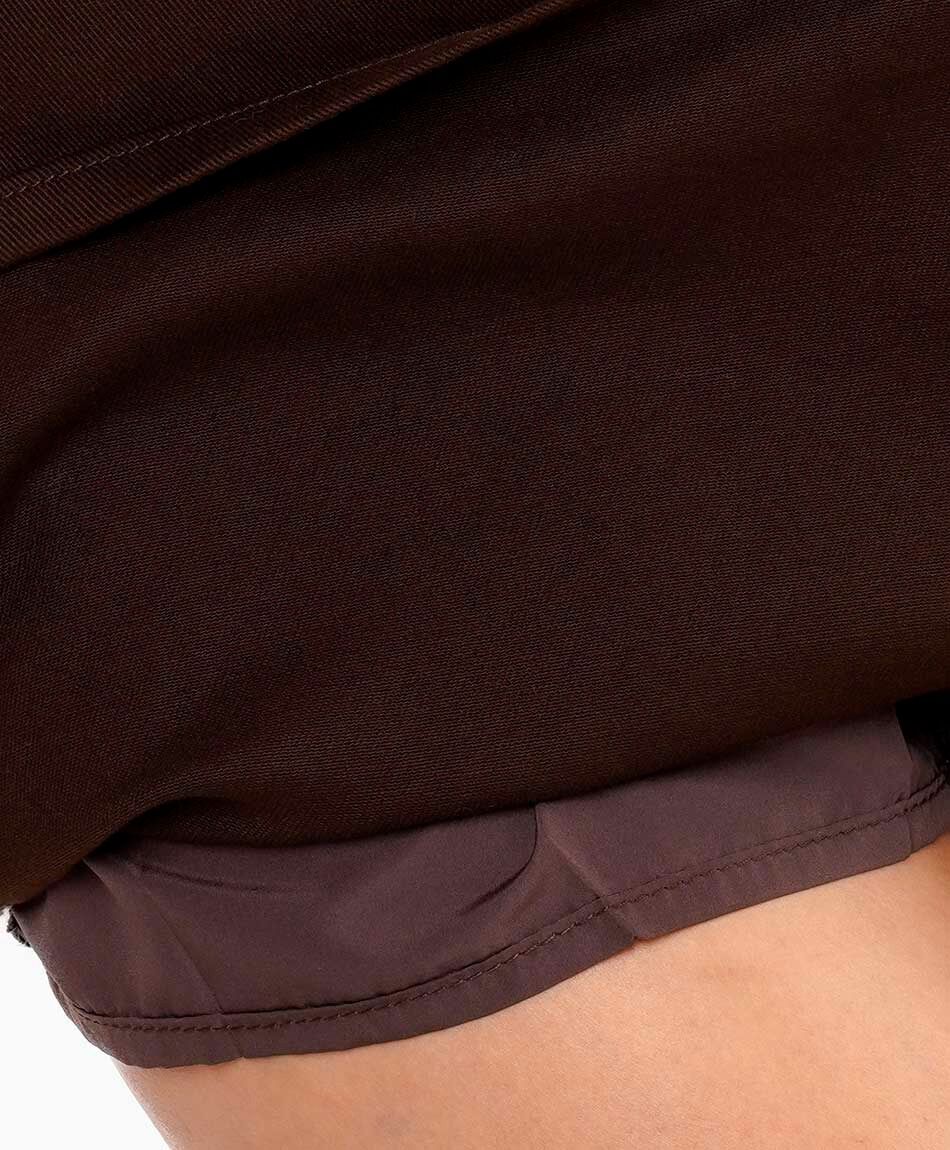 Mini falda mujer denim chocolate