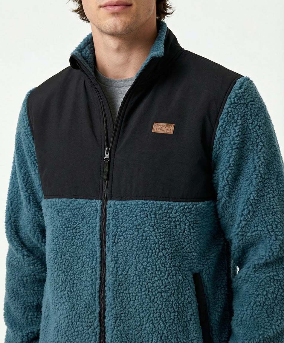 Campera deportiva hombre bicolor