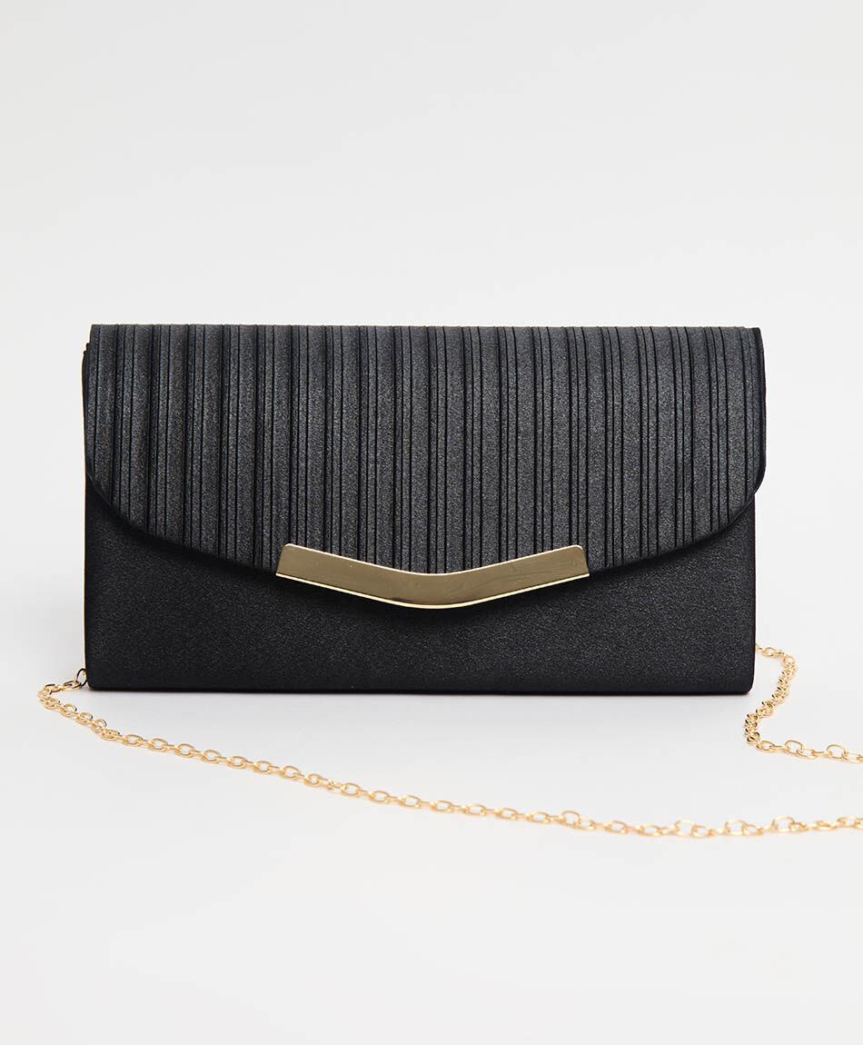 Cartera mujer detalle dorado