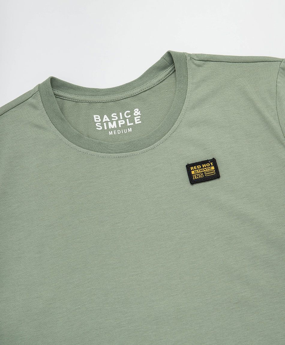 Remera hombre lisa logo
