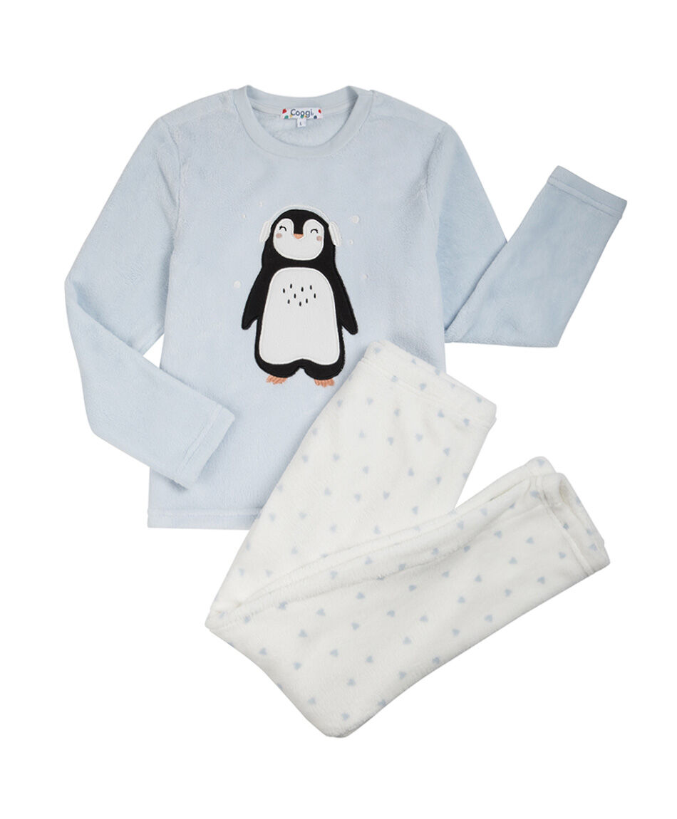 Pijama ni&ntilde;a estampado ping&uuml;ino