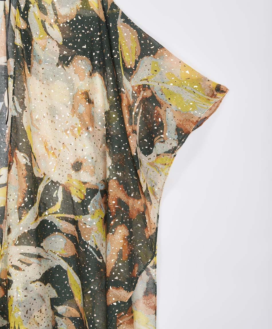 Pareo mujer flores brillos