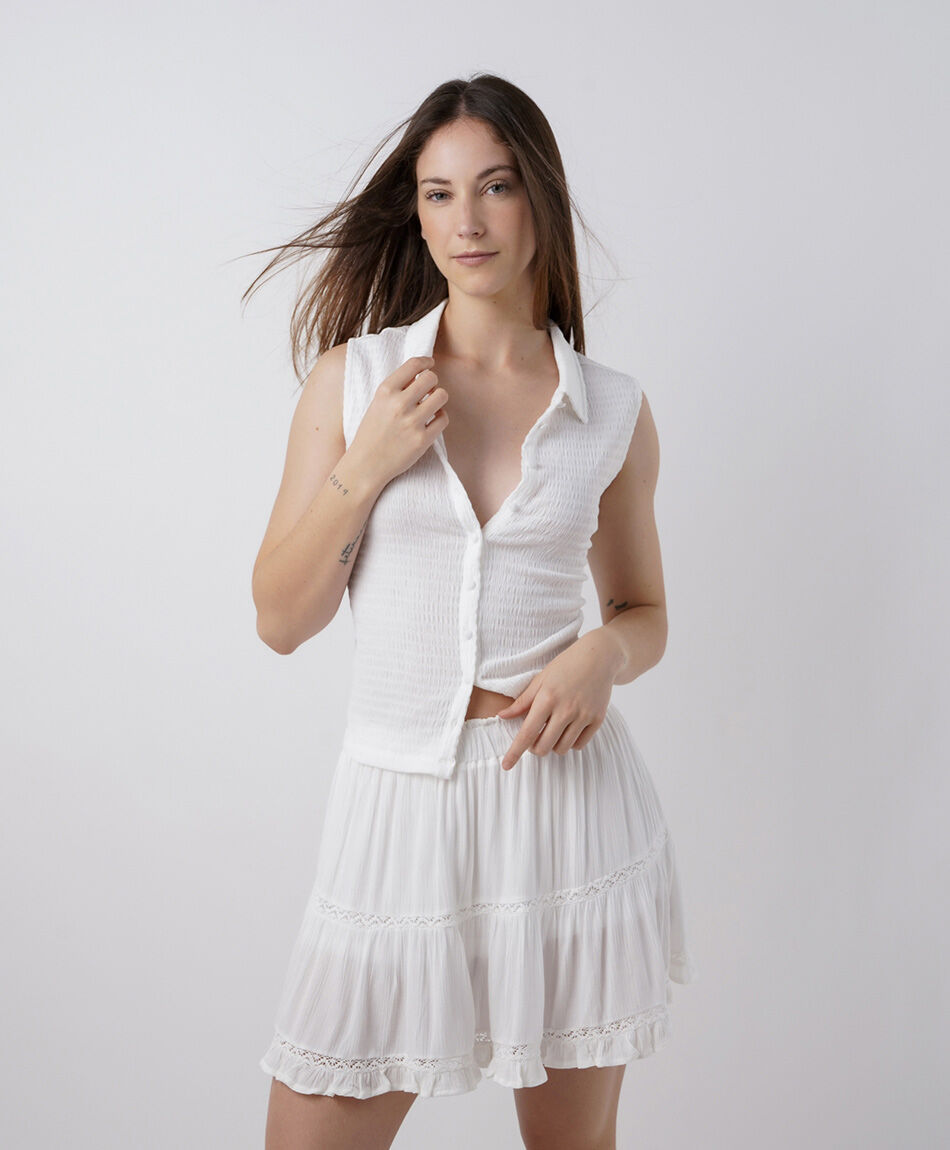 Pollera mujer encajes