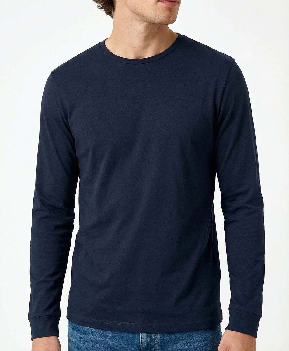 Remera hombre lisa manga larga