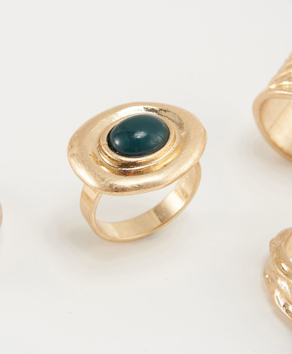 Set anillos mujer piedras