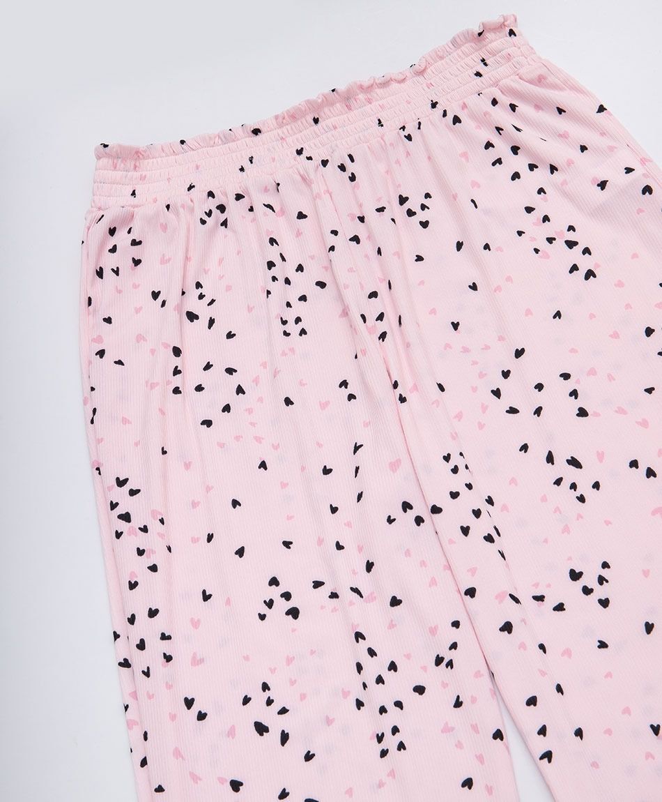 Pijama mujer corazones acanalado