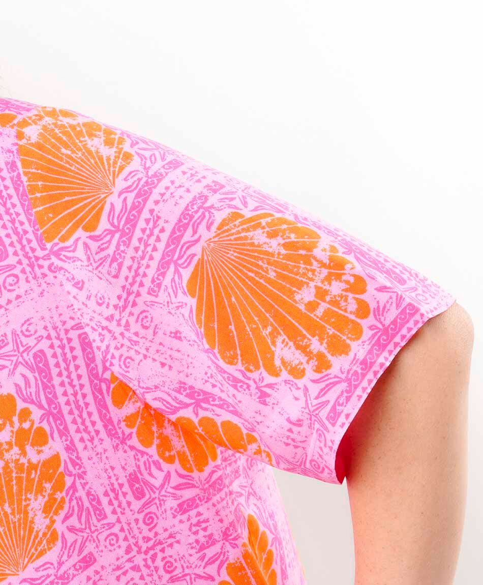 Camisa mujer caracolas marinas