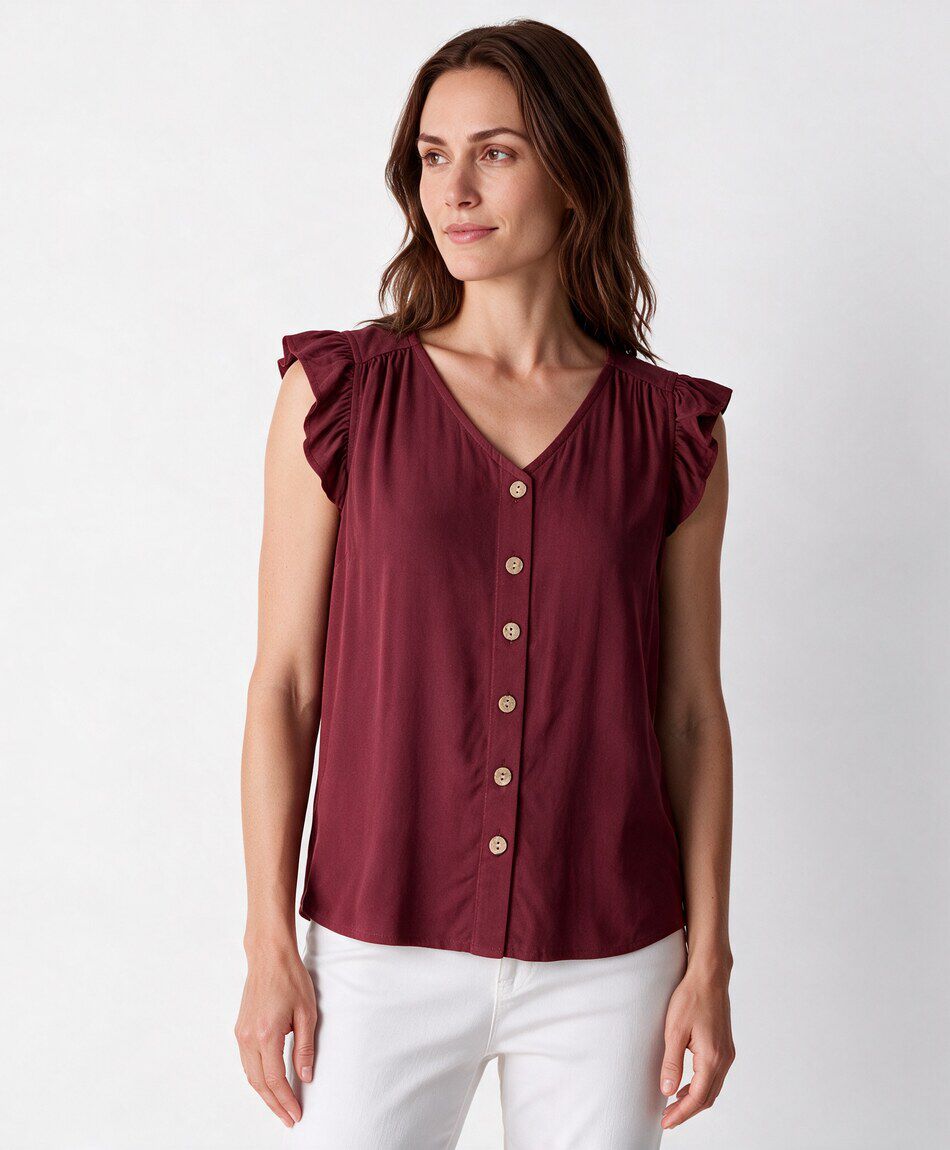 Blusa mujer lisa vuelos