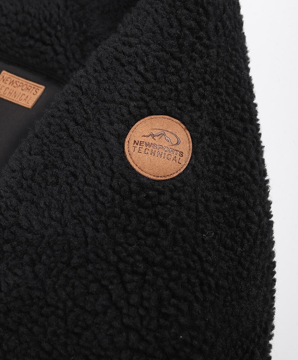 Campera deportiva hombre sherpa negro