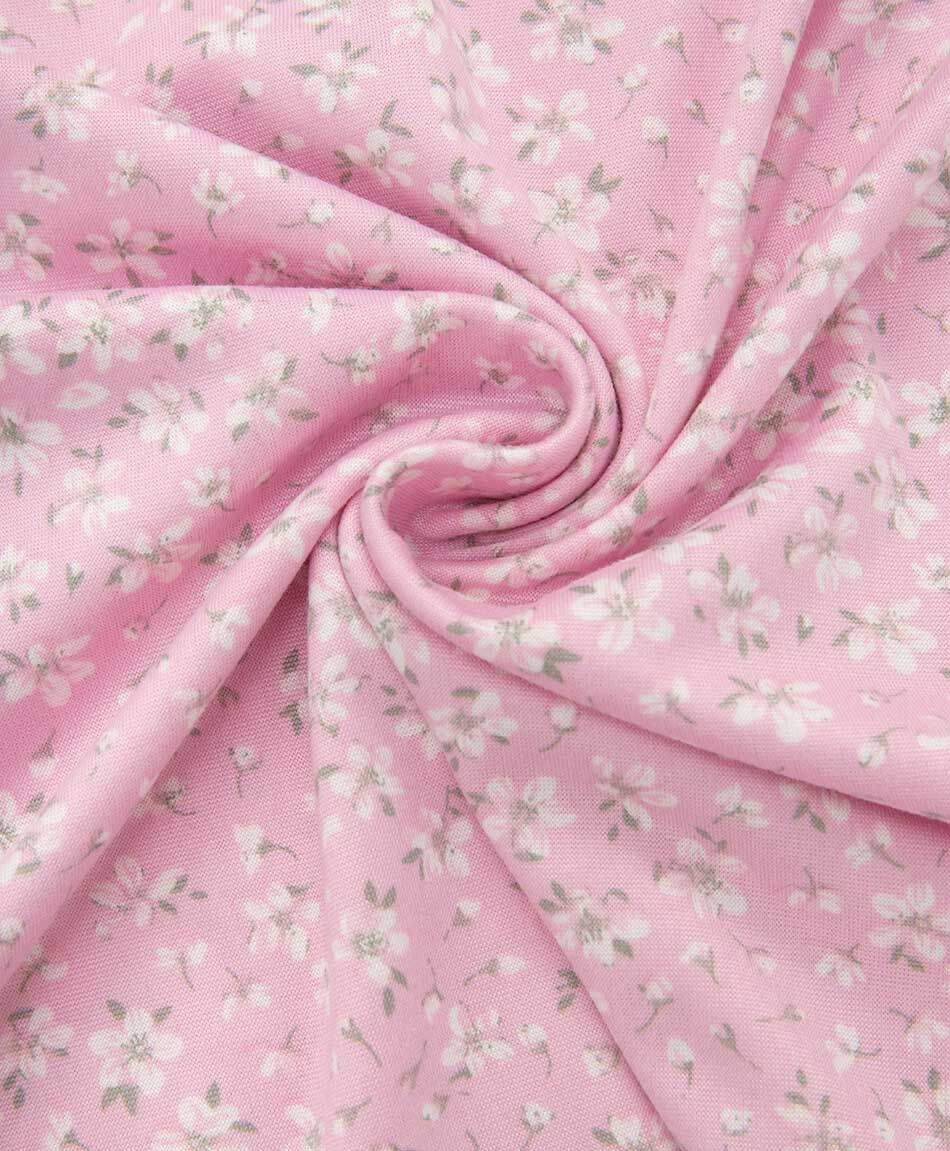 Camison mujer floreada encaje rosado