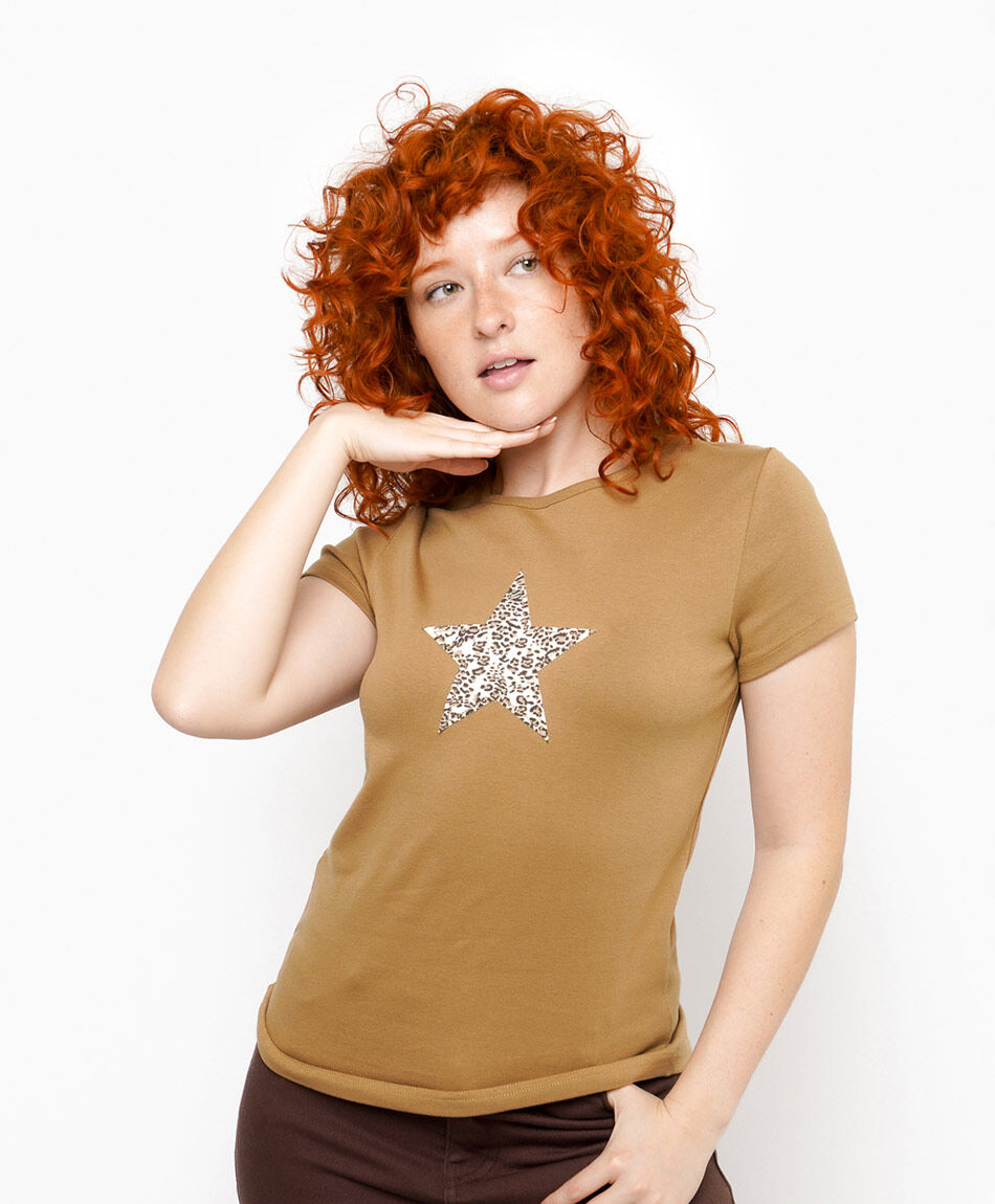 Remera mujer estampado estrella