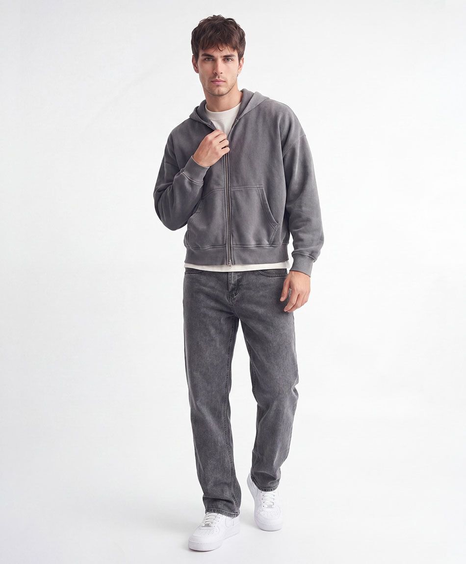 Jeans hombre skinny gris
