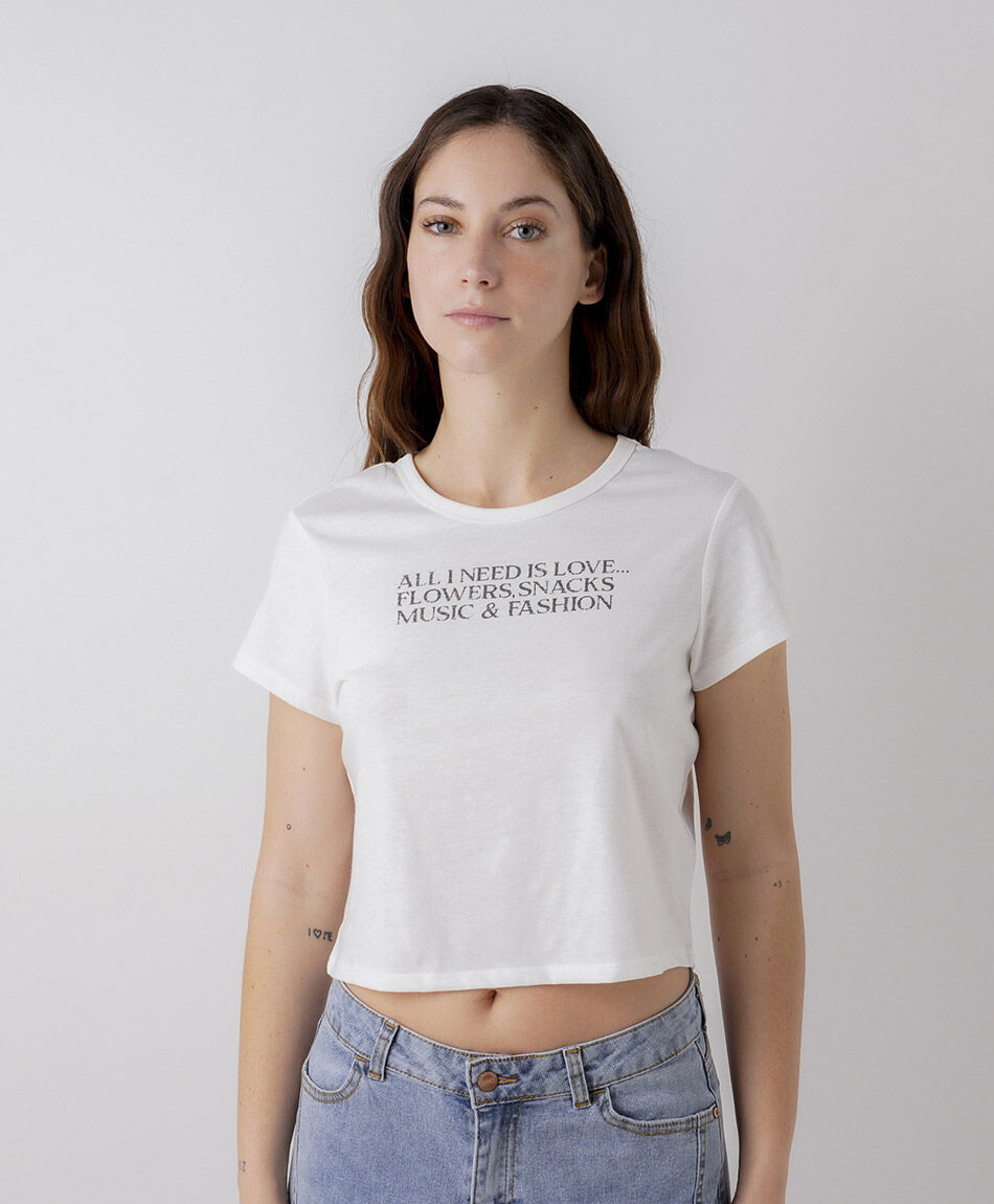 Remera mujer message love