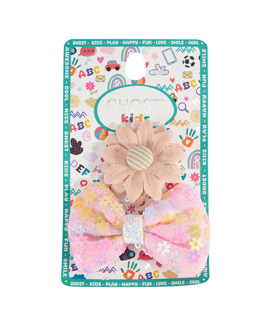 Set 2 pinches infantil flores