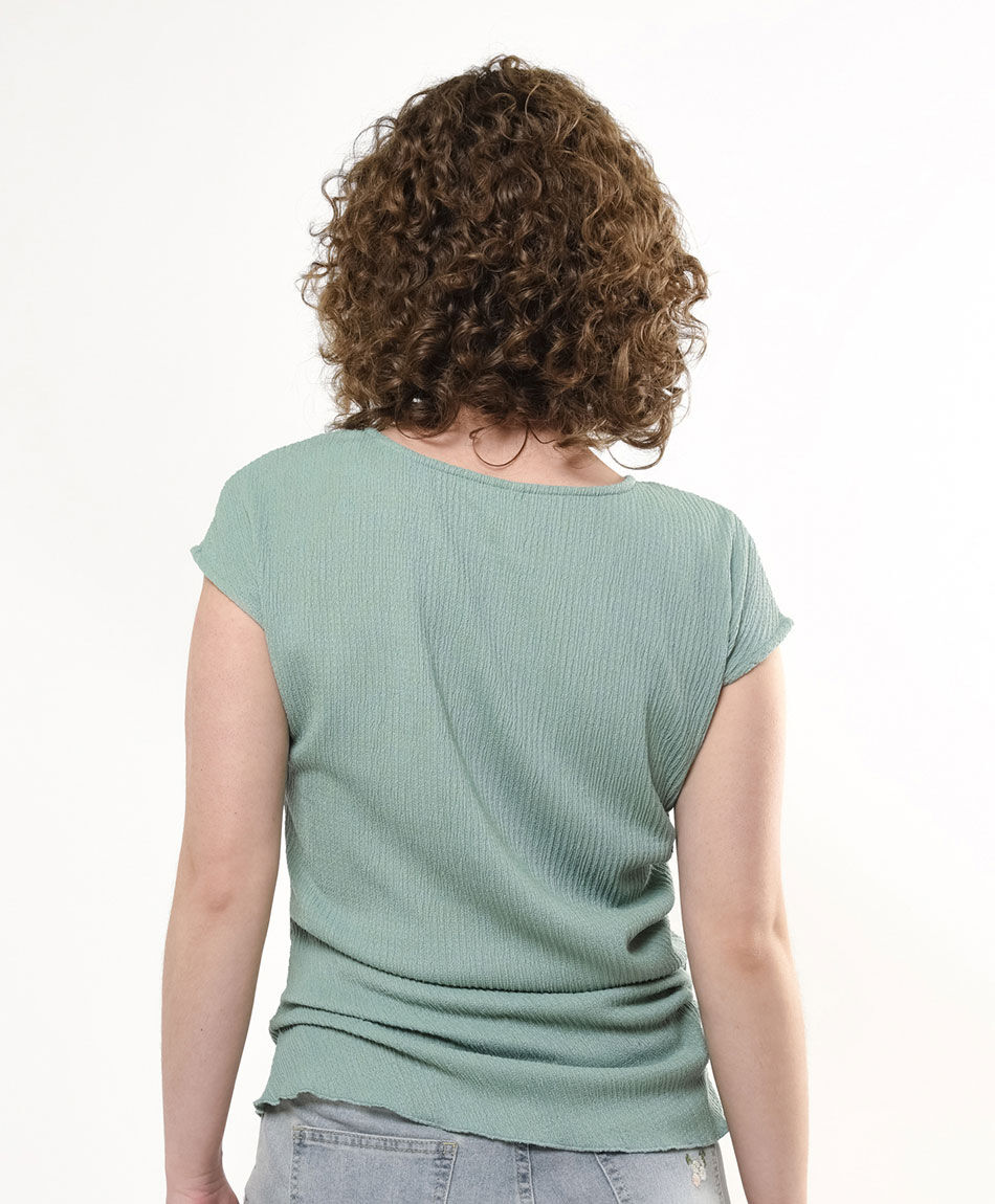 Remera mujer textura verde