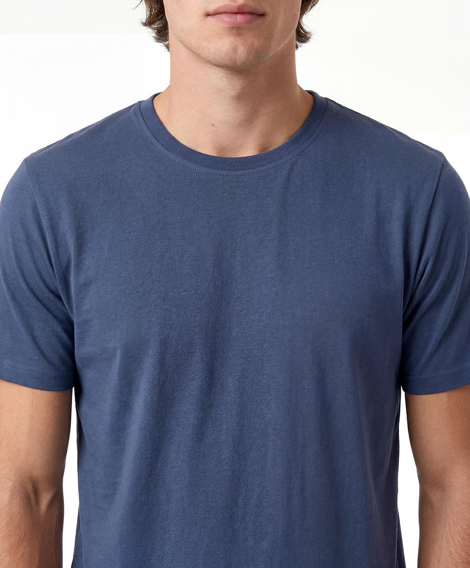 Remera hombre b&aacute;sica bordado manga