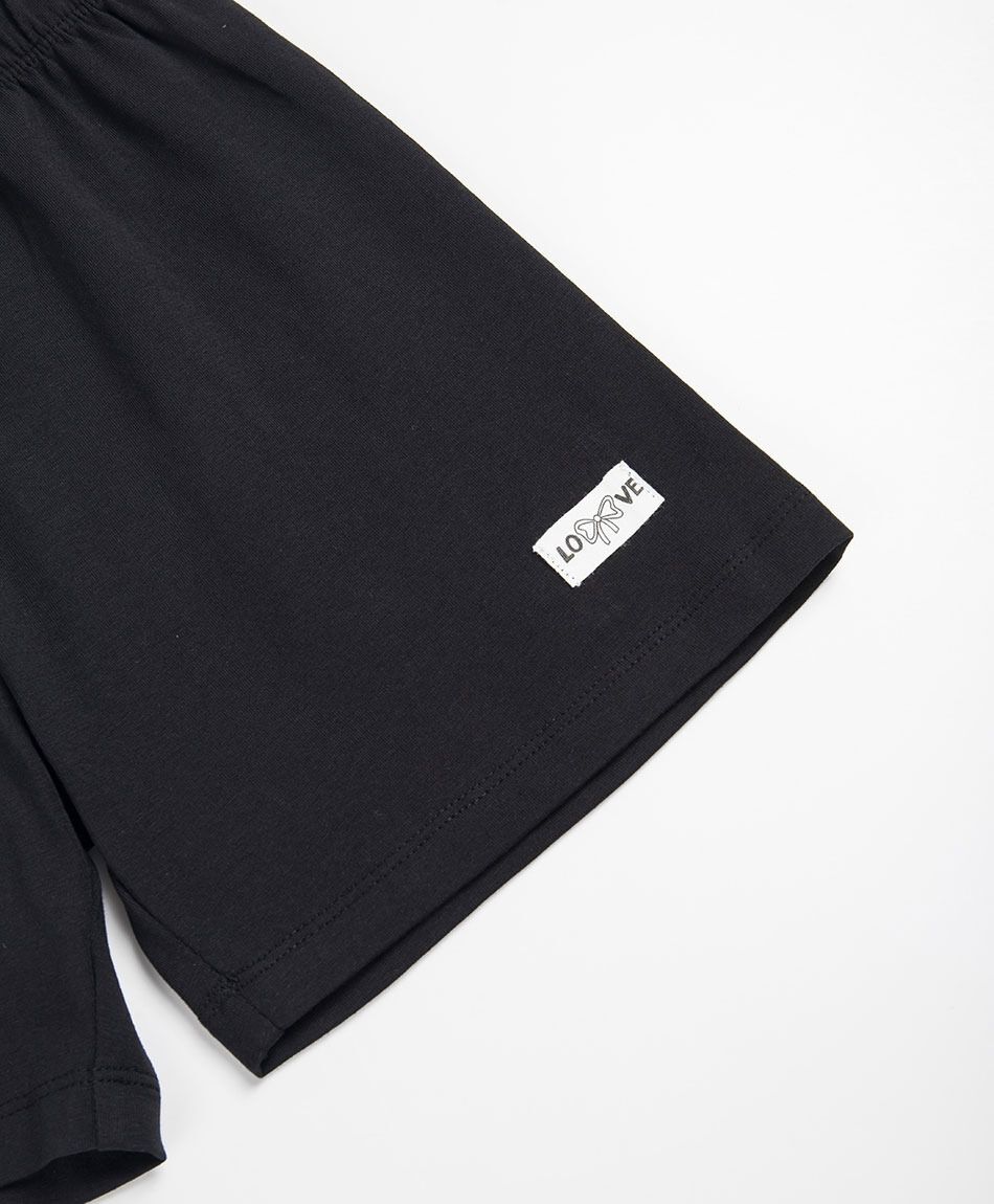 Short ni&ntilde;a biker negro