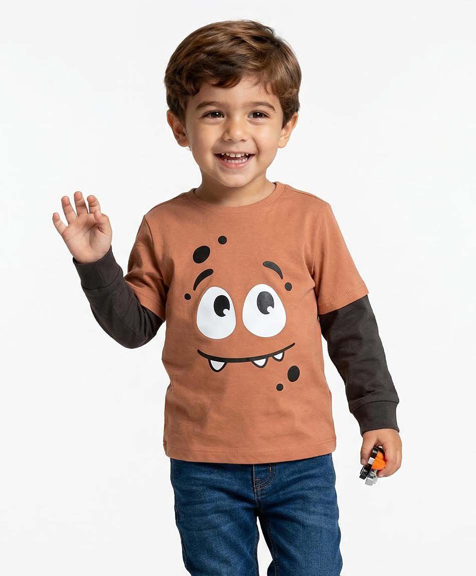 Remera beb&eacute; estampado carita