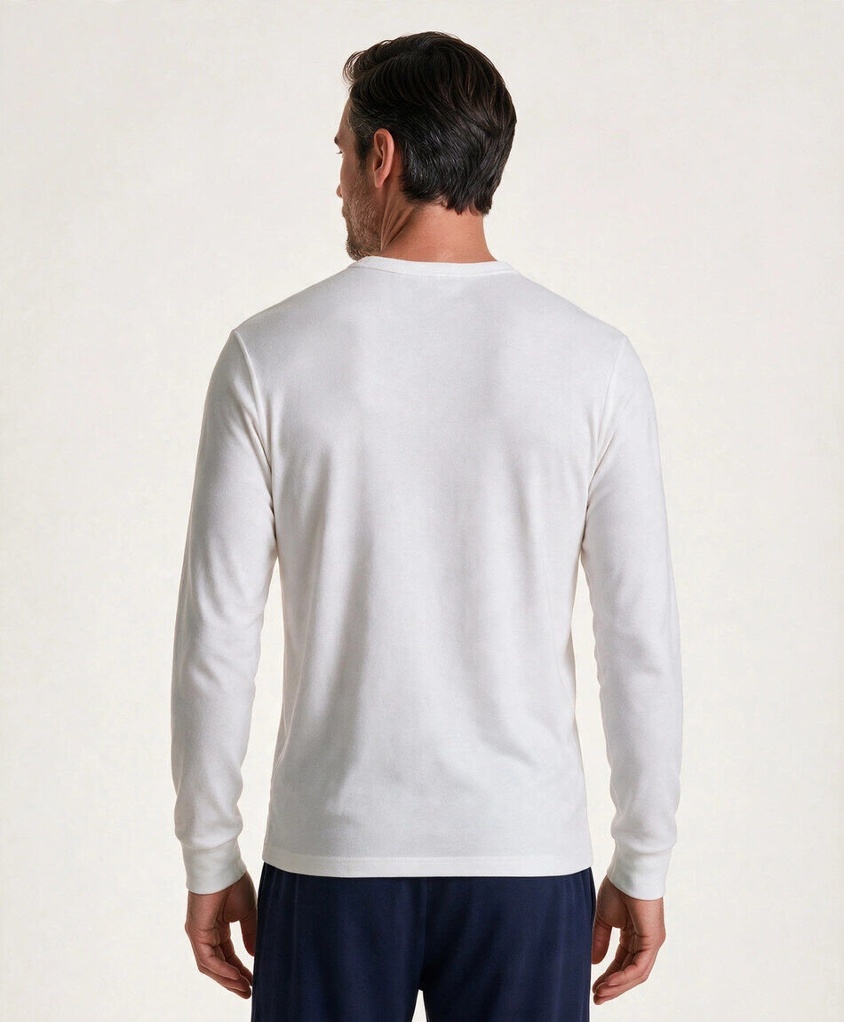 Camiseta hombre blanca cuello v