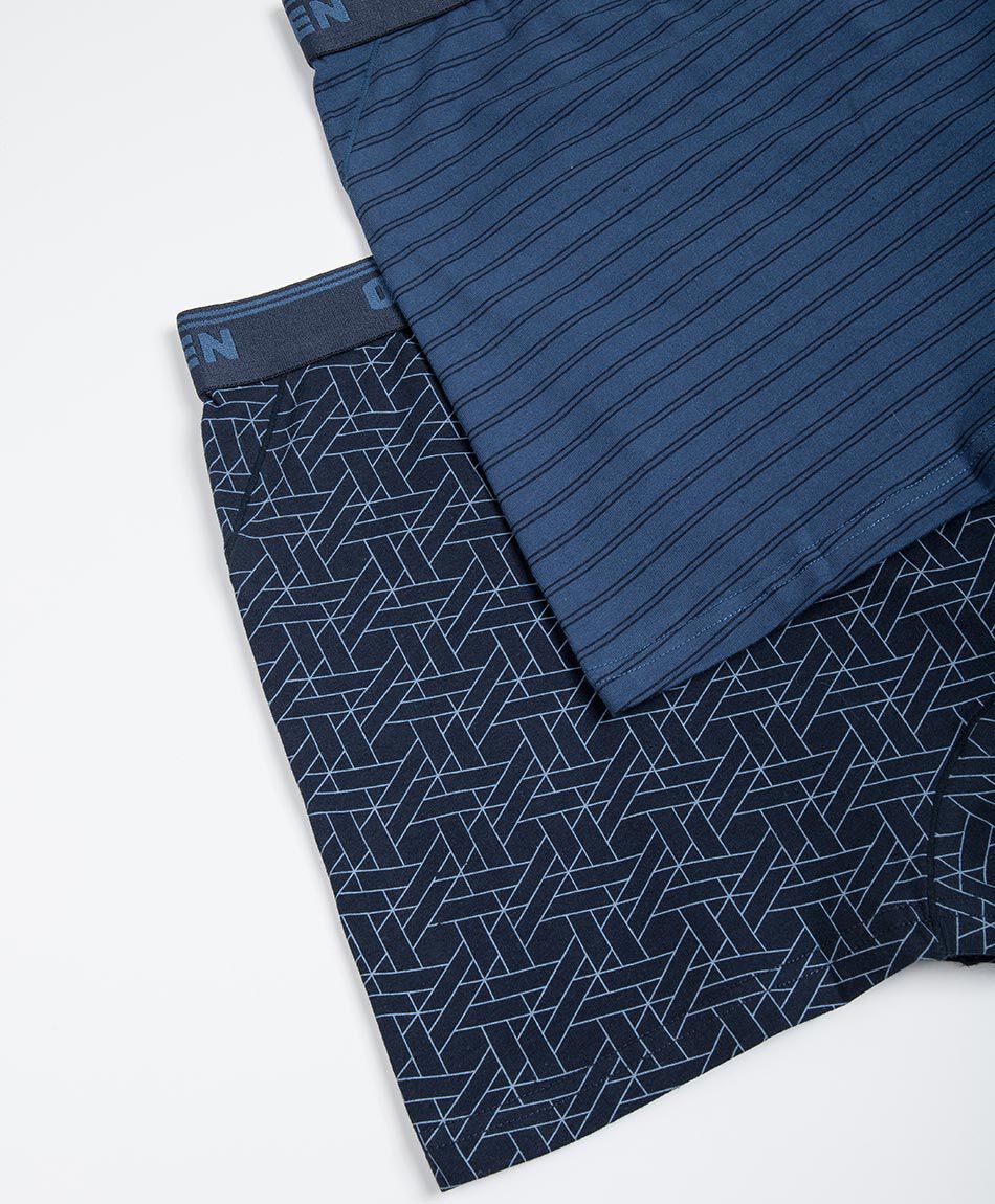 Pack 2 boxer hombre azul navy