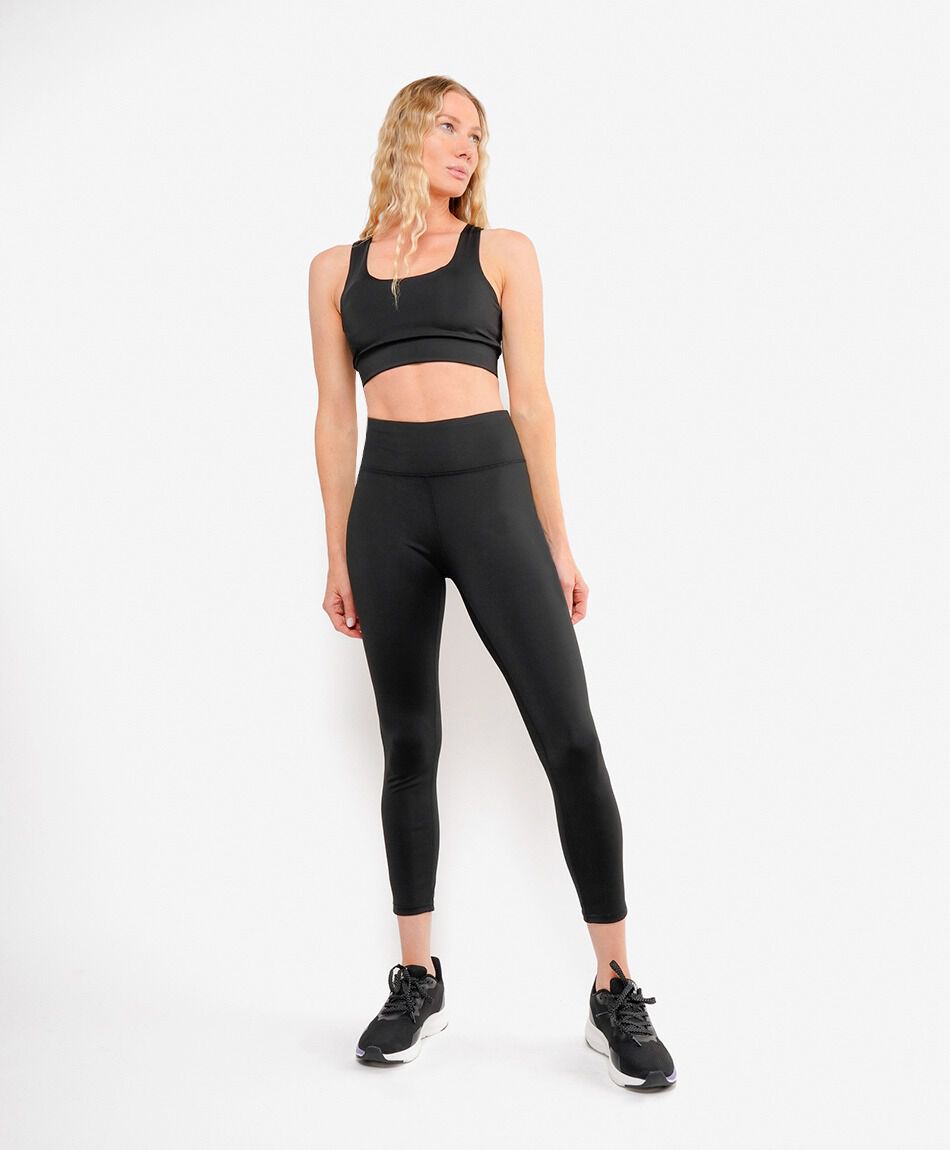 Calza mujer lisa tiro alto