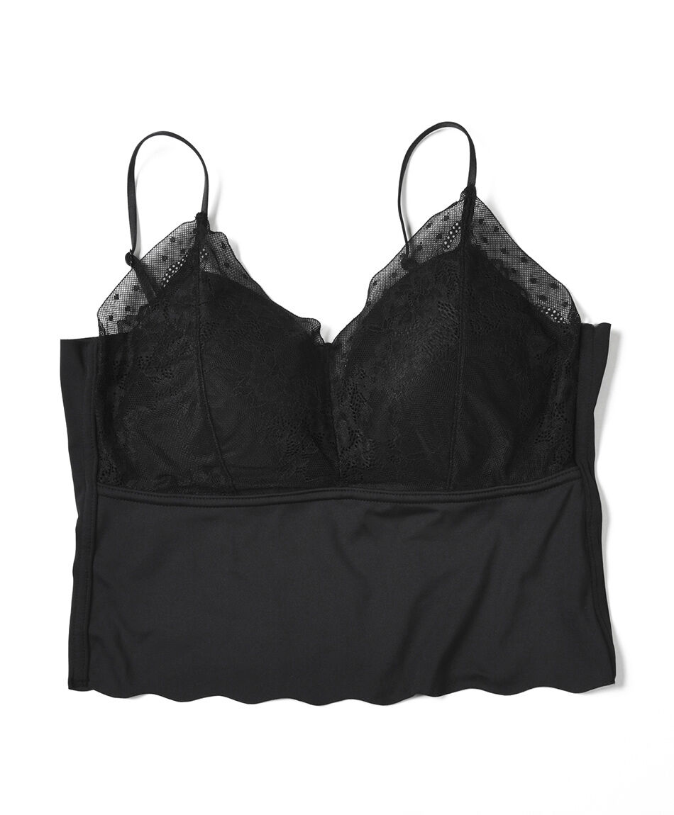 Bralette mujer encajes pretina larga
