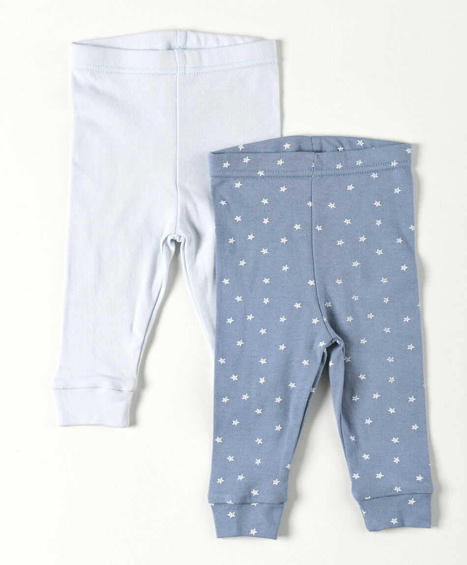 Pack 2 pantalones beb&eacute; estrellas