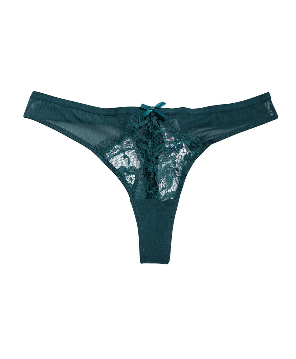 Tanga mujer encajes sat&iacute;n