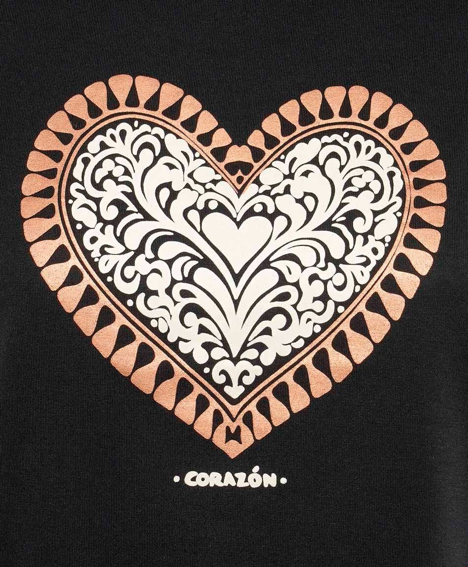 Remera mujer estampado corazon
