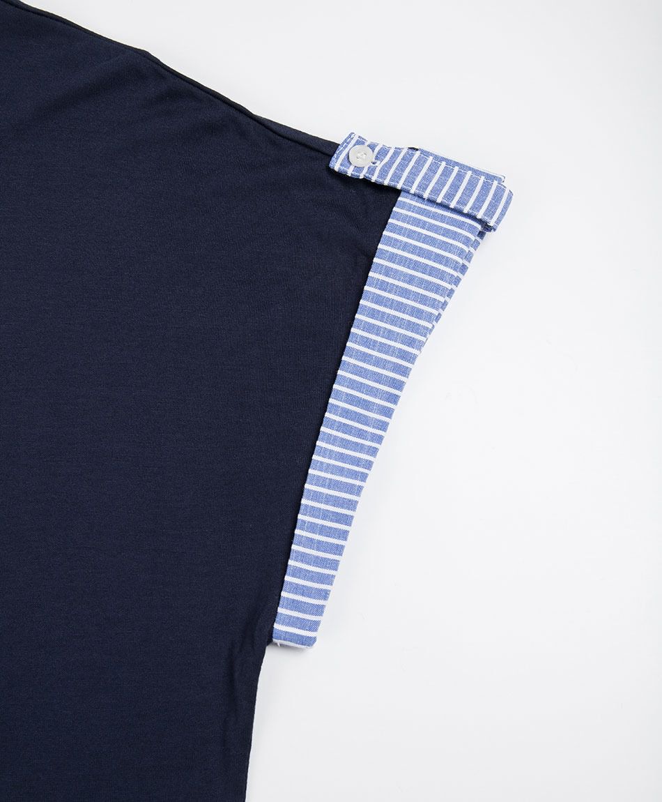 Remera mujer mix rayas