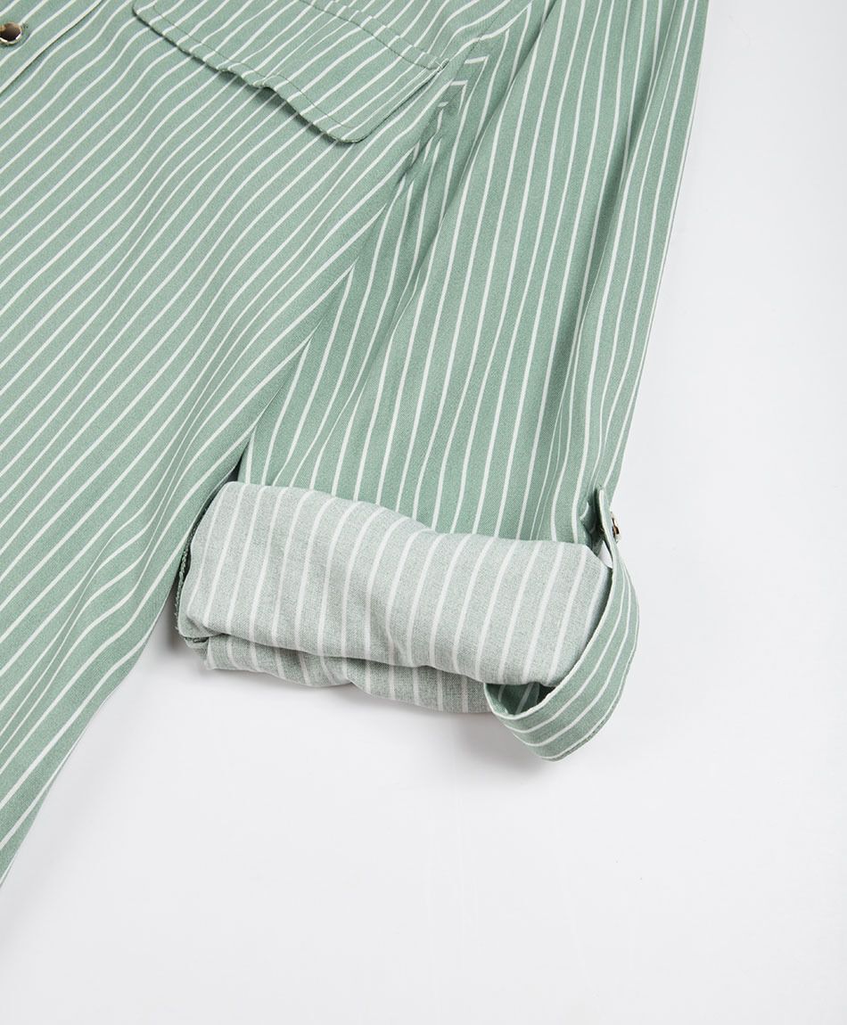 Camisa mujer rayas verde