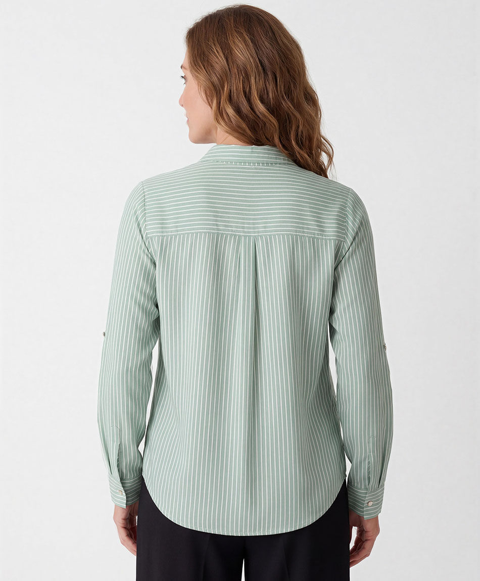 Camisa mujer rayas verde