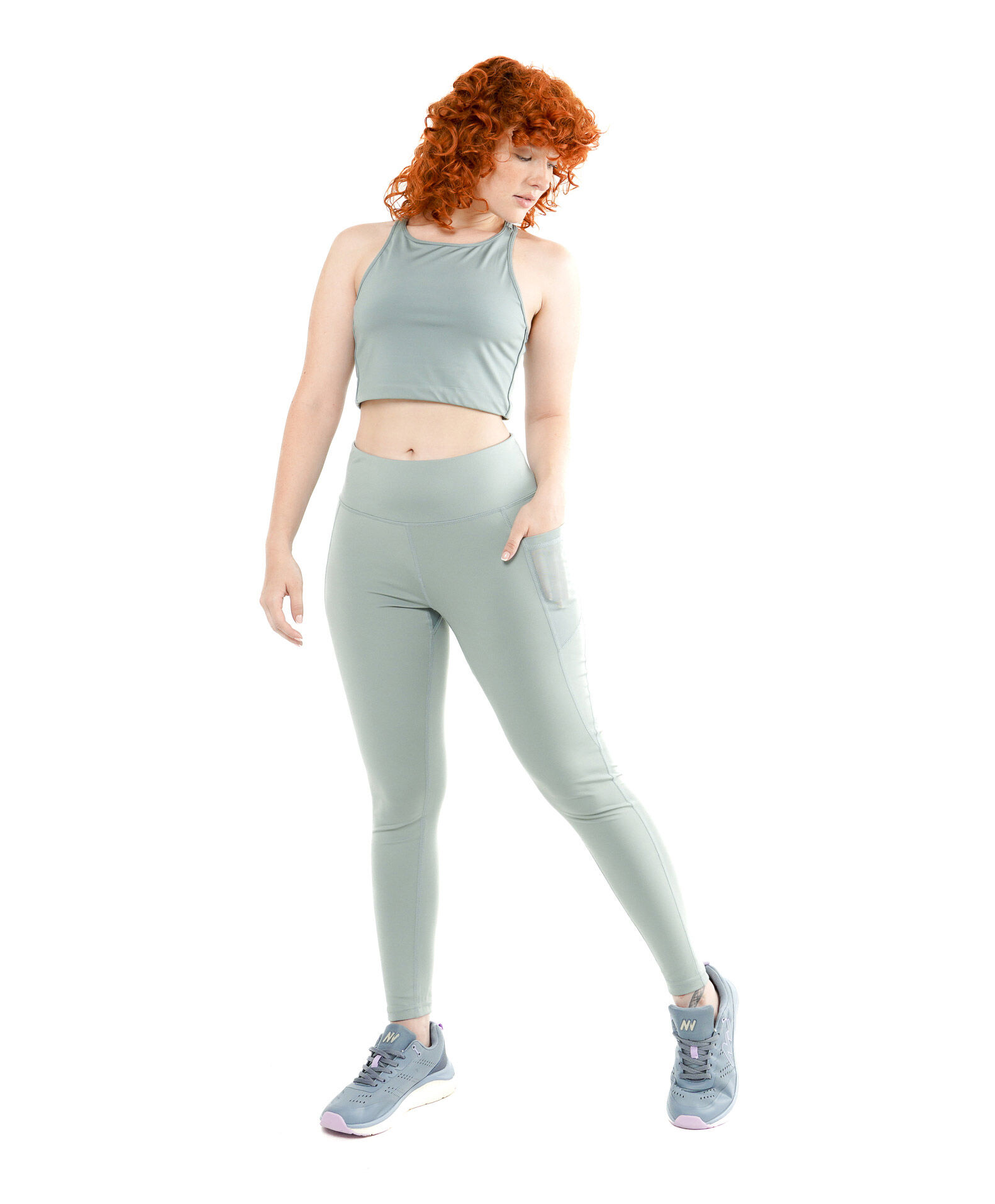 Calza deportiva mujer menta