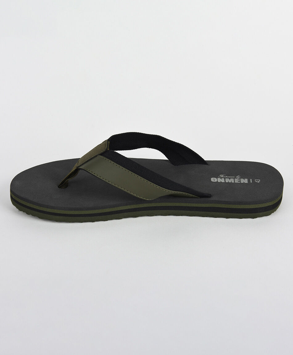 Sandalia hombre tela negra