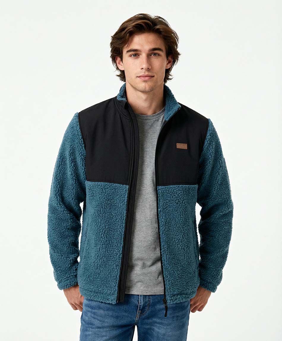 Campera deportiva hombre bicolor