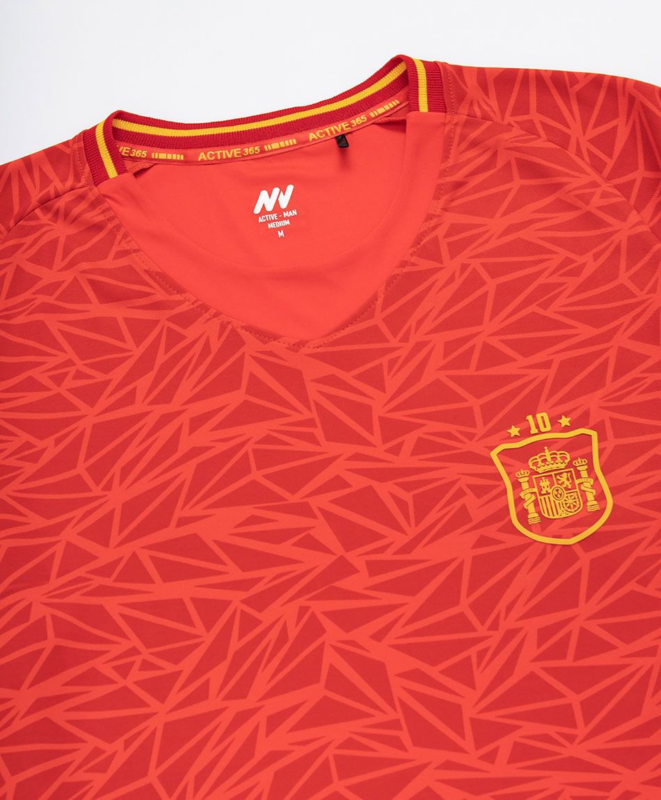 Remera deportiva hombre f&uacute;tbol roja