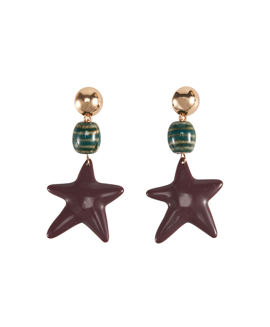Aros mujer estrellas de mar color
