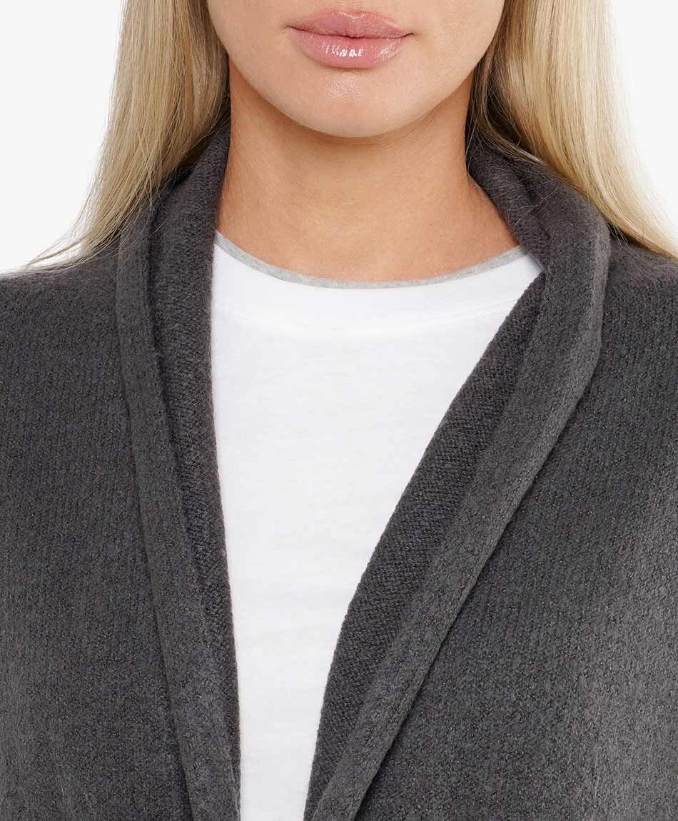Cardigan mujer estilo capa broche