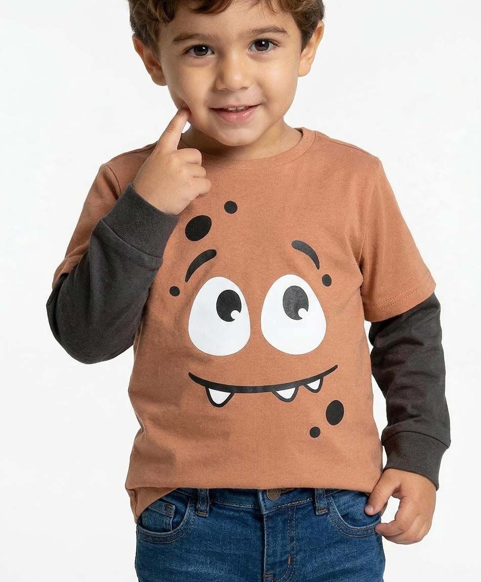 Remera beb&eacute; estampado carita