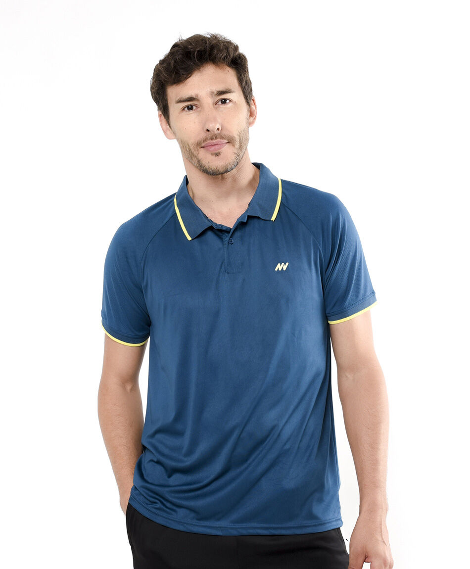 Remera deportiva hombre polo azul