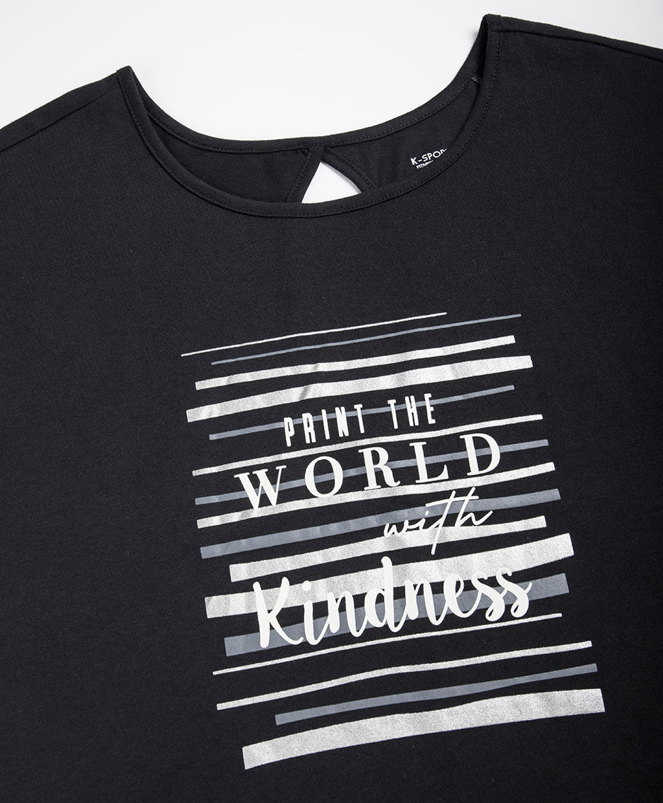 Remera deportiva mujer manga casquillo black