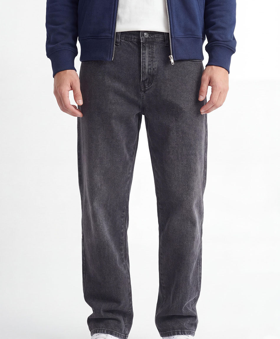 Jeans hombre straight gris