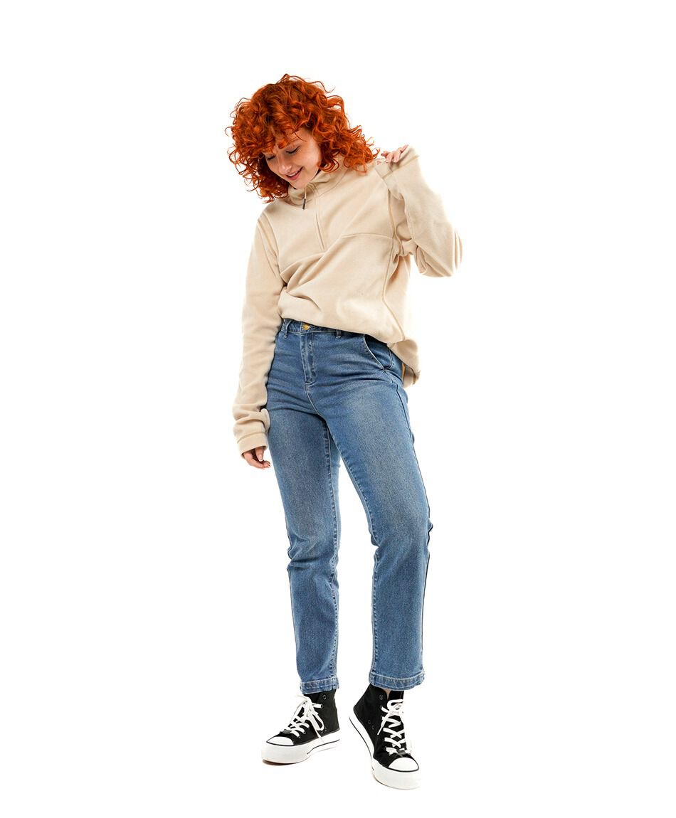 Jeans mujer bolsillo lateral skinny fit