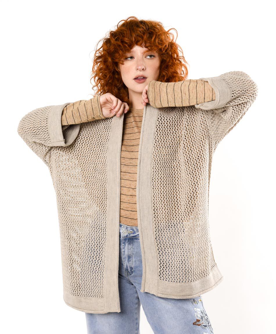 Cardigan mujer calado