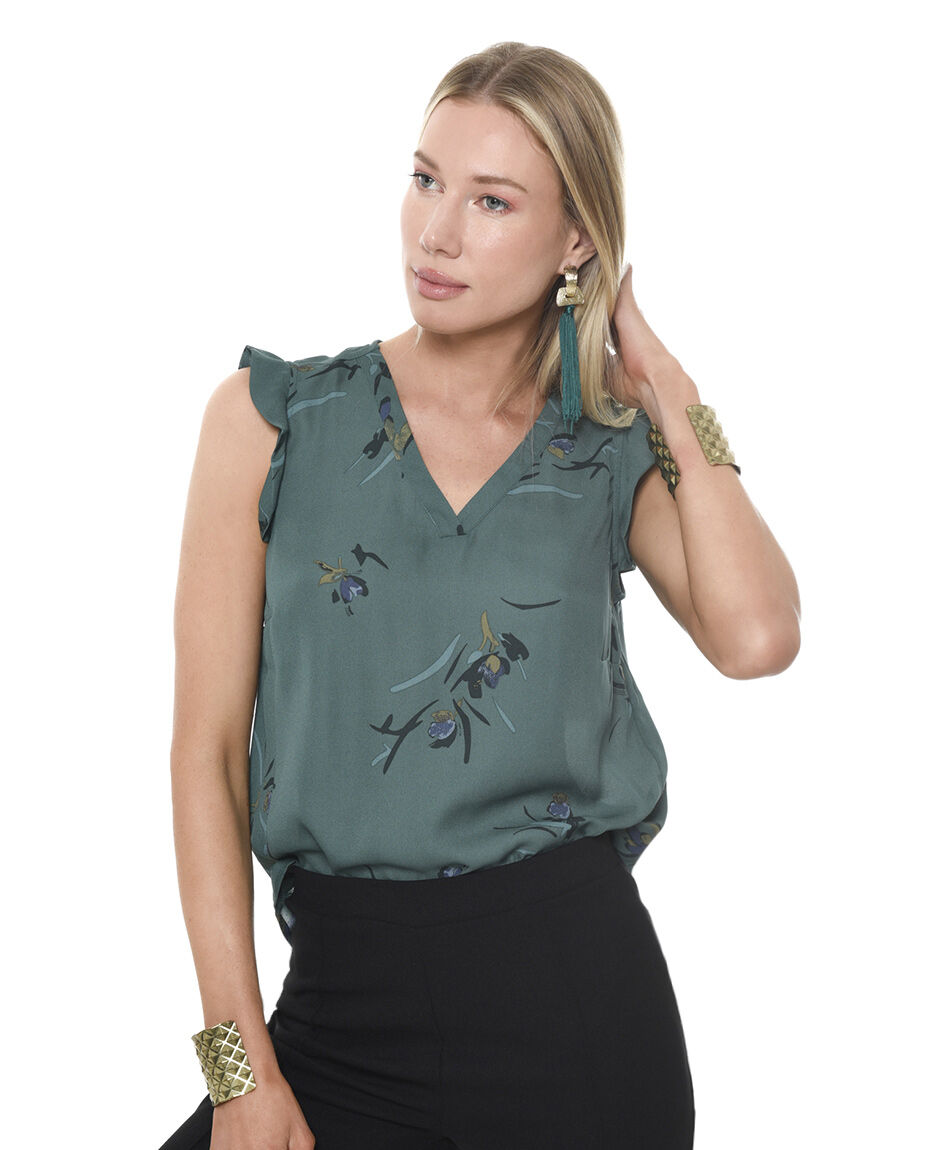 Top  vuelitos estampado