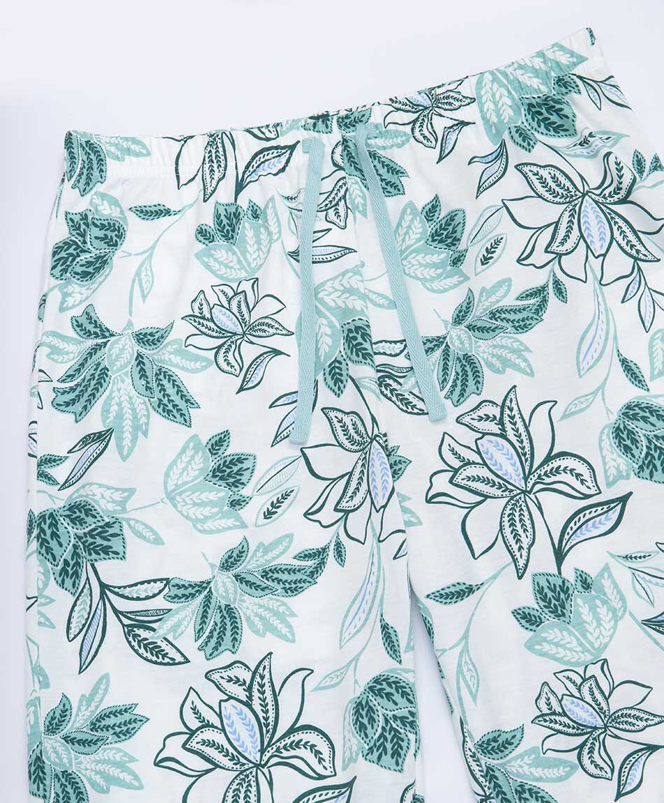 Pijama mujer algod&oacute;n floreado