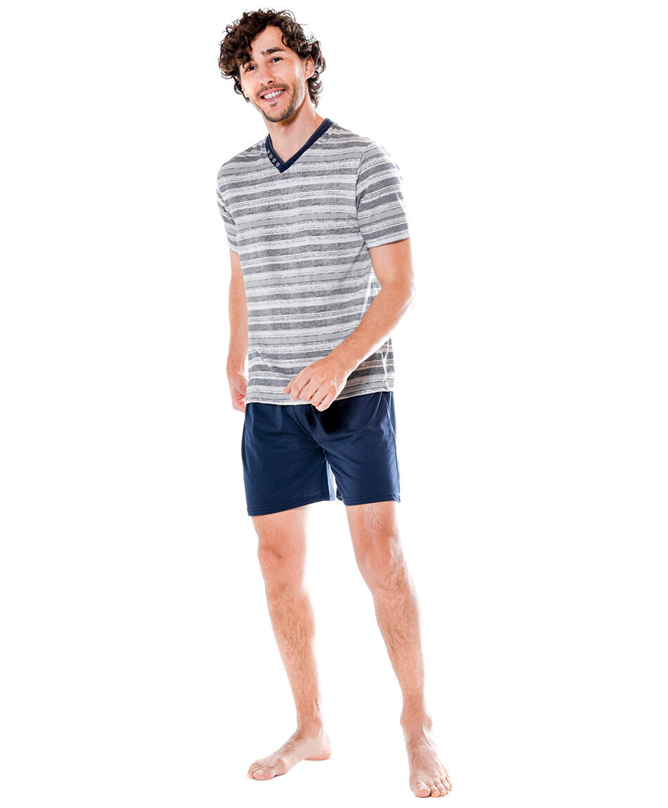 Pijama corto rayas