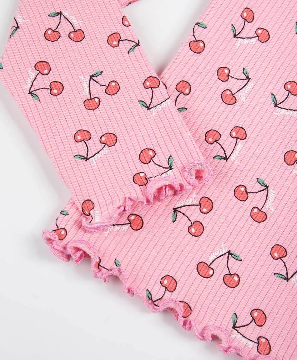 Remera ni&ntilde;a manga larga cerezas