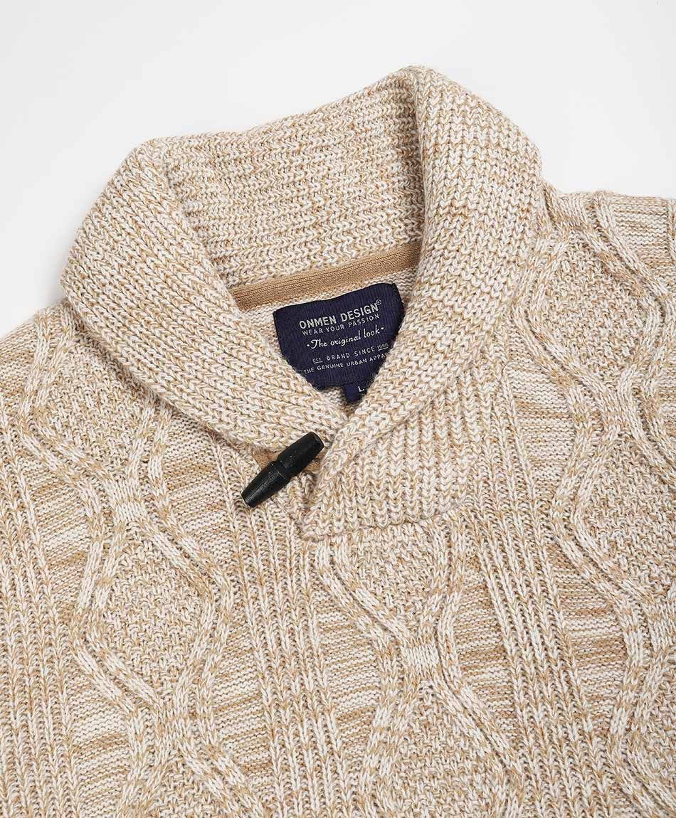 Sweater hombre crossant caf&eacute;